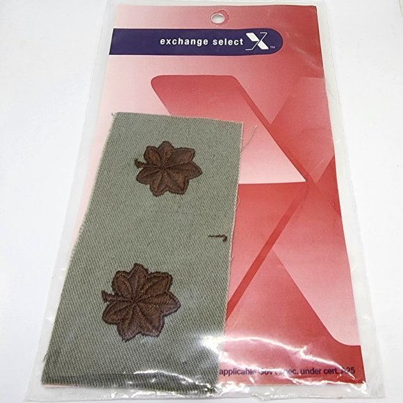 Exchange Select Other - VTG U.S. Air Force Officer Sew On Patches Major Rank (Brown) NIP Exchange Select